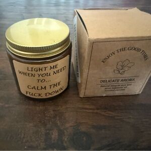 Calm Down Scented Candle with Gold Lid
